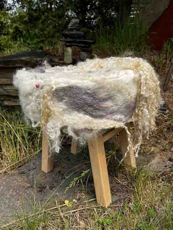 wild wool footstool