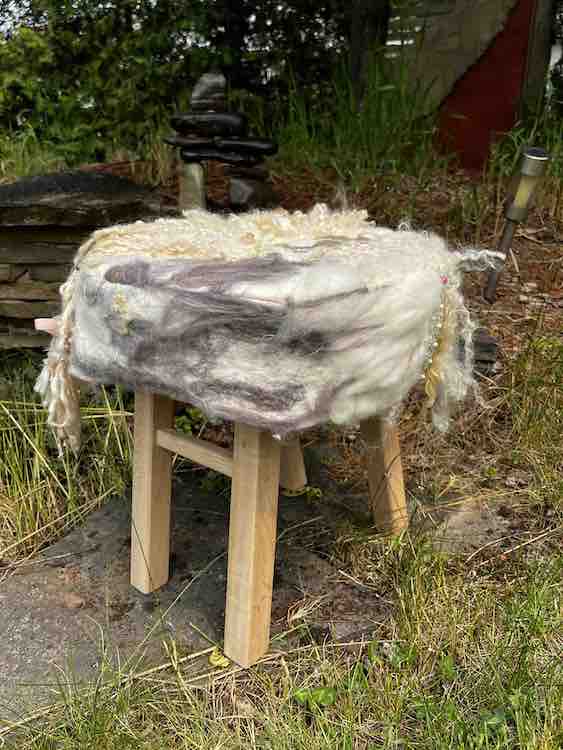 wild wool footstool