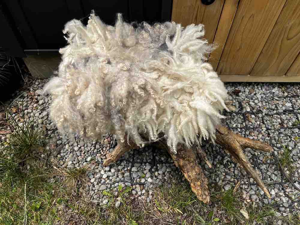 wild wool footstool